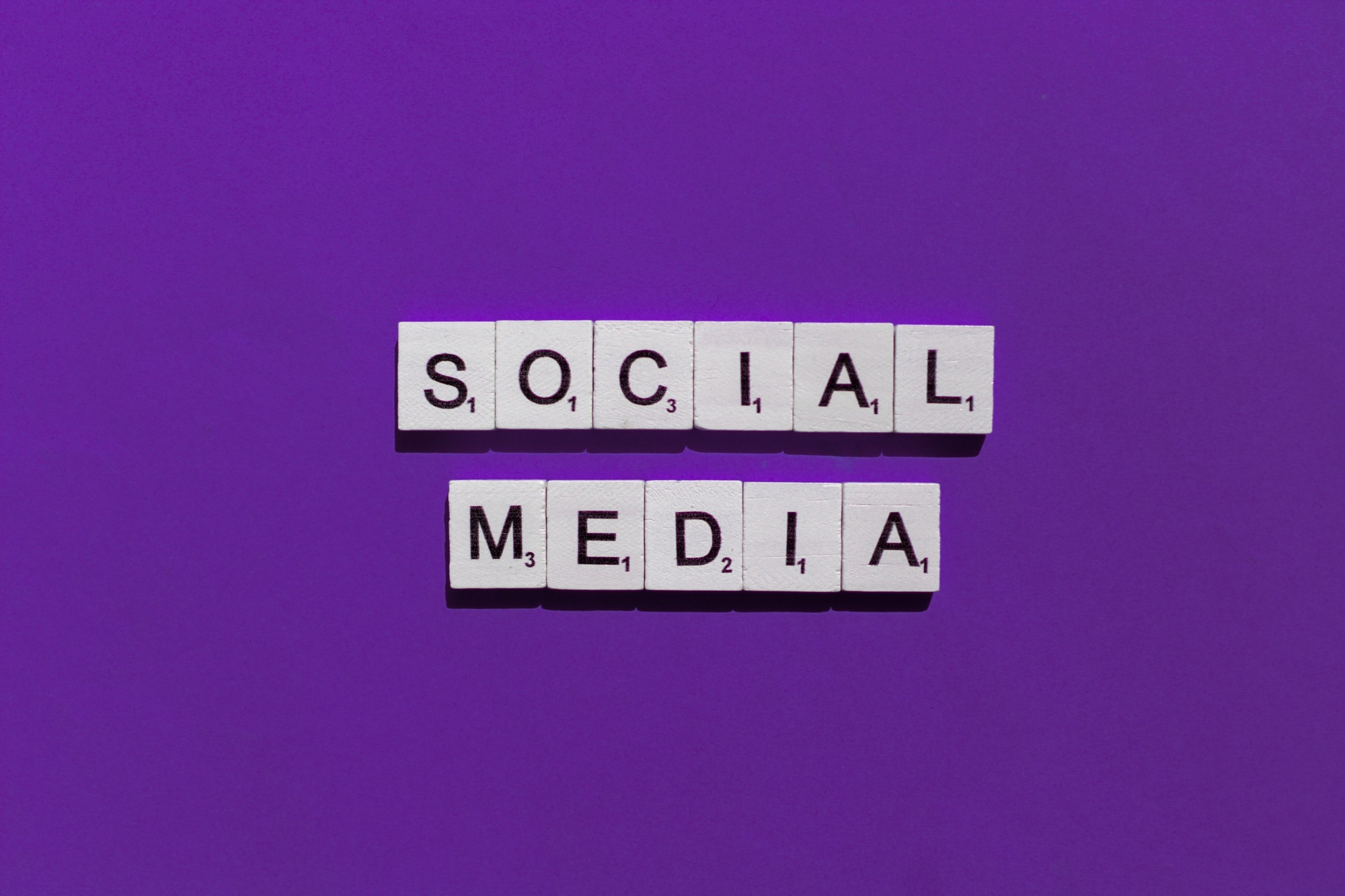 Social media scrabble letters